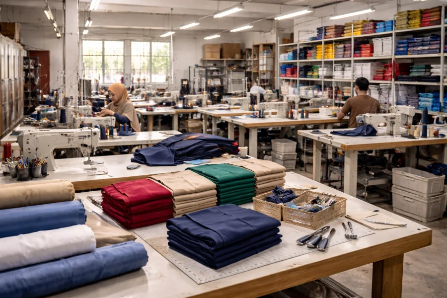 Interior workshop konveksi Seragam Bangsa di Ciputat Timur Tangerang Selatan